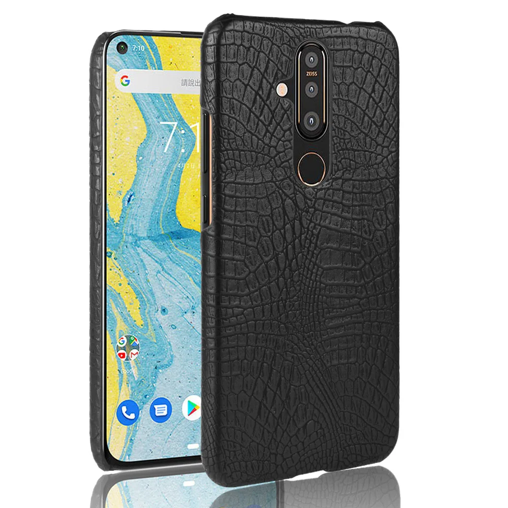 Чехол для Nokia X71 Ретро Роскошный чехол из крокодиловой кожи 8 1 Plus X 71 TA-8 NokiaX71