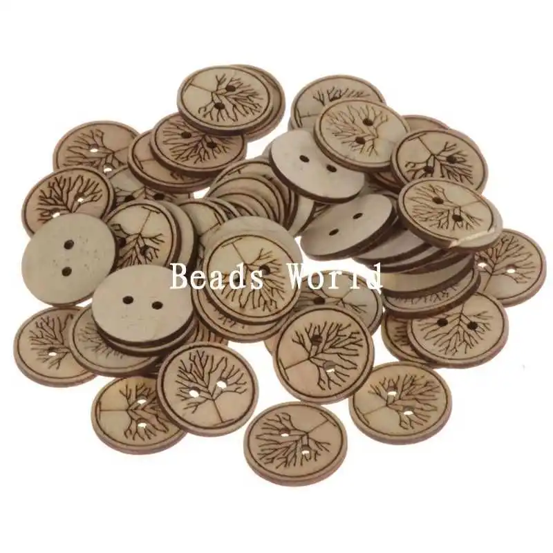 Одежда высшего качества 50 шт в наборе snap кнопки швейные древесины Скрапбукинг 2