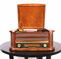 hx classic retro lp vinyl gramophone record player bluetooth turntable cd player retro fm radio 220v