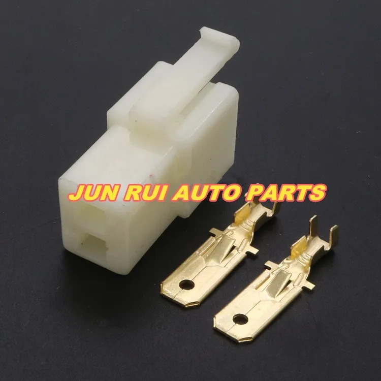 

10sets/lot Auto Motorcycle 2 Pin White ABS Female Male Harness Connector Automotive Connector Household Plug DJ70224-6.3-112/1