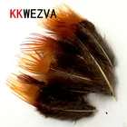 KKWEZVA 100 шт. нахлыстовая приманка оранжевый натуральный фазан герл перо Нимфы стримеры аксессуары для мух материал эмпатандо