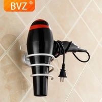 bvz high quality wall mounted hair dryer stand bathroom shelf storage hairdryer holder hair salon toilet shelves