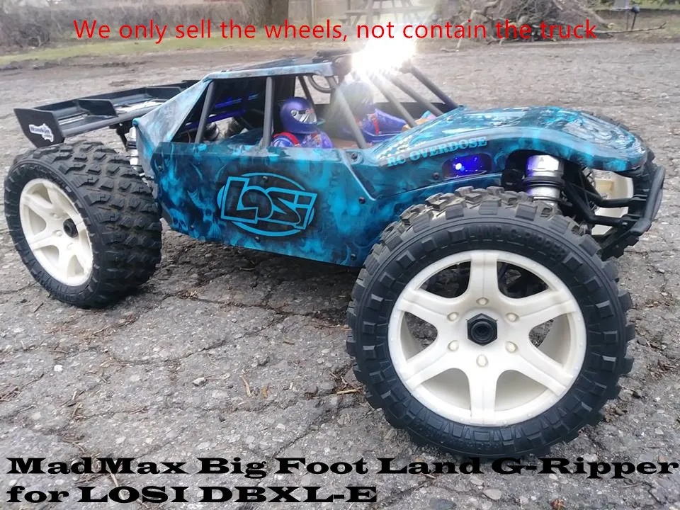 Легкая износостойкая шина MadMax с широким колесом для шкалы 1/5 LOSI DBXL-E RCMK | Игрушки и