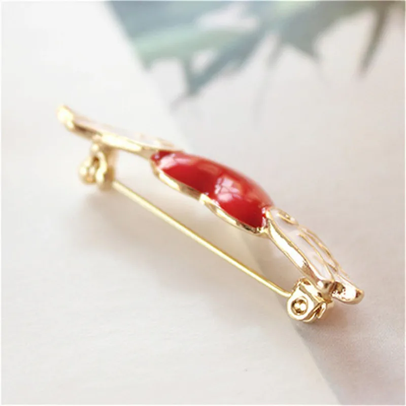 2020 New Japanese and Korean style sleek minimalist Enamel Red Heart Angel Wings Girl Series Fine brooch | Украшения и аксессуары