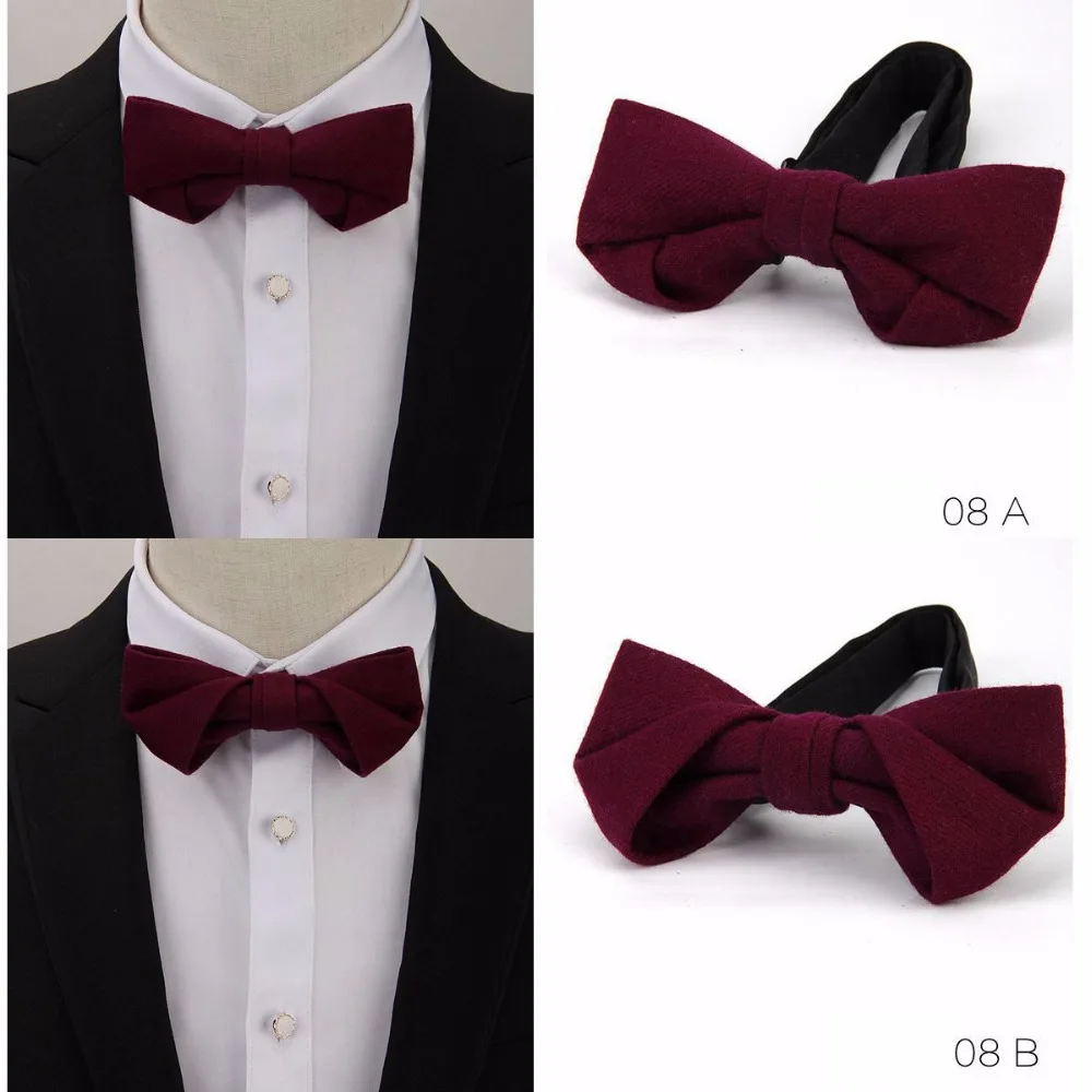 Новинка мужской шерстяной галстук бабочка RBOCOTT новинка однотонный модный ручной