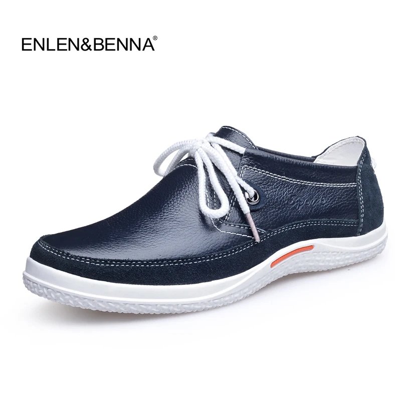 

2017 Spring Autumn Men Shoes Casual Male Adult Genuine Leather Flats Brand Walking Driver Quality Footwear Man Business Shoes