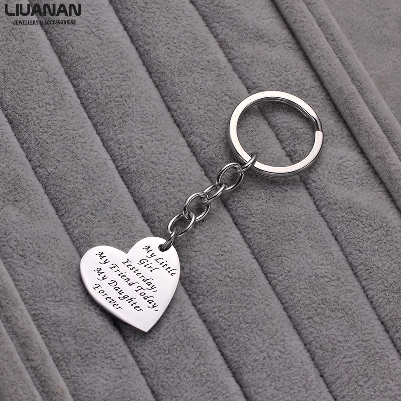 Любовь Сердце брелок отец мать идея подарка для дочери &quotМоя маленькая девочка