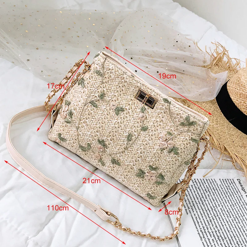 Винтажная женская сумка из ротанга соломенная сумки ручной работы с плетеными