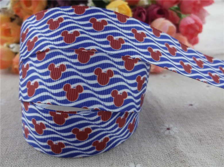 17022706 1'' 25mm 10 yards cartoon printed grosgrain ribbons ribbon diy handmade accessories | Дом и сад