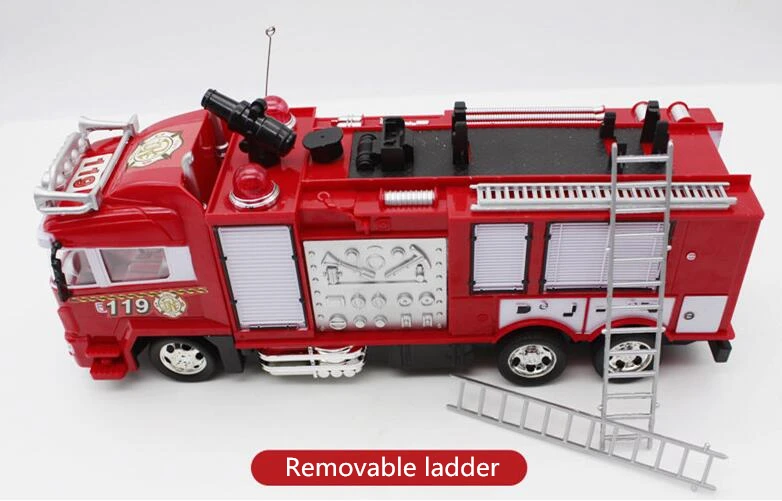 4ch Моделирование RC пожарная машина игрушки с музыкой и светильник детские игрушки для грузовых автомобилей RC подарки RC инженерный автомобиль дистанционного управления