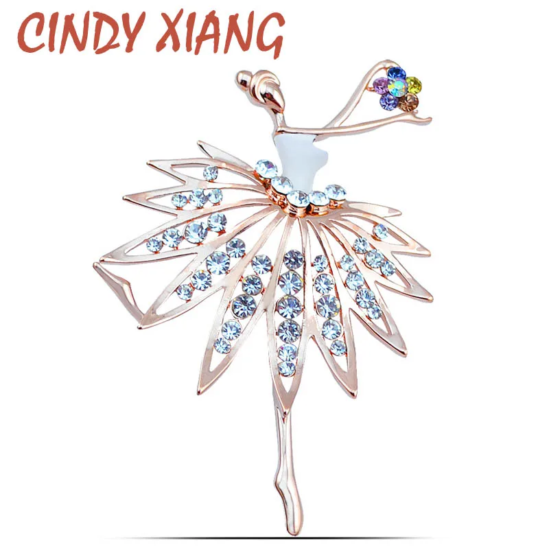 CINDY XIANG стразы цветок броши для женщин простой дизайн платье пальто костюм брошь булавка бижутерия ювелирные изделия Модные аксессуары