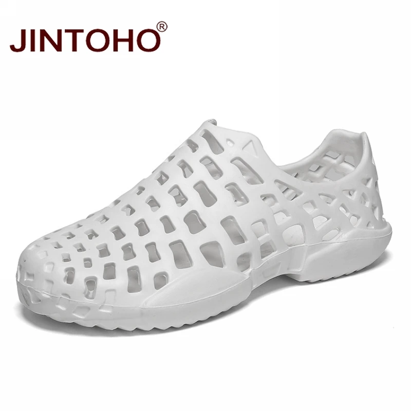 JINTOHO/унисекс Пляжная Летняя обувь модные мужские сандалии плоские для Для мужчин