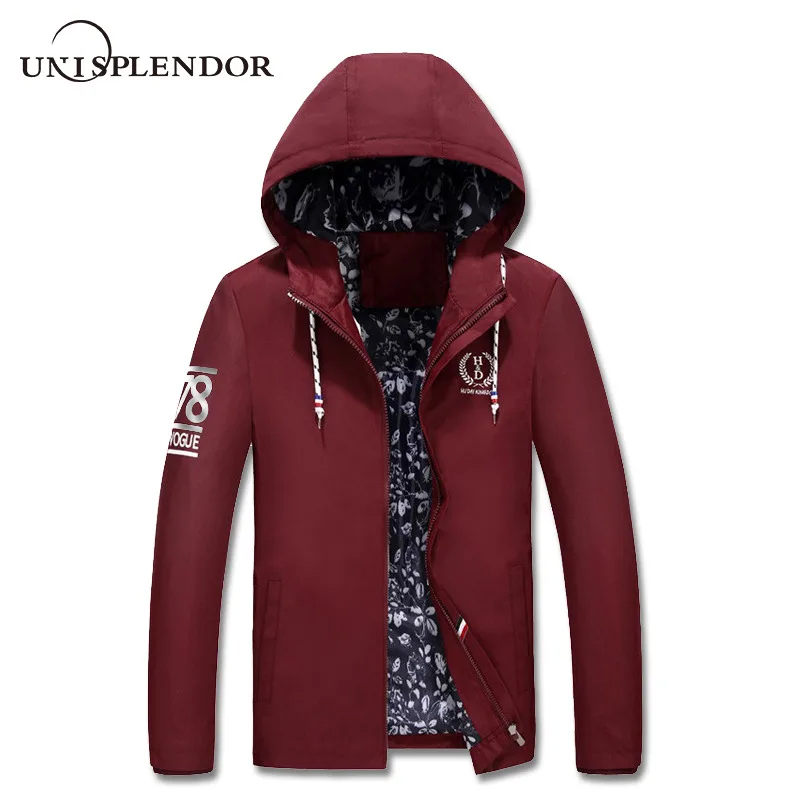 Unisplendor 2019 длинный Тренч для мужчин Slim Fit Мужская модная куртка на молнии с
