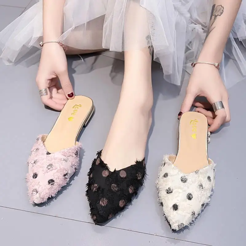 AECBUY/домашние тапочки; женские шлепанцы без задника; Zapatillas De Mujer; TXPa6