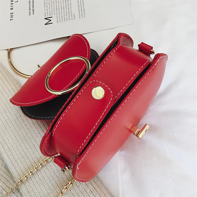 Мини сумка тоут с металлическим кольцом 2019 летняя модная новая качественная