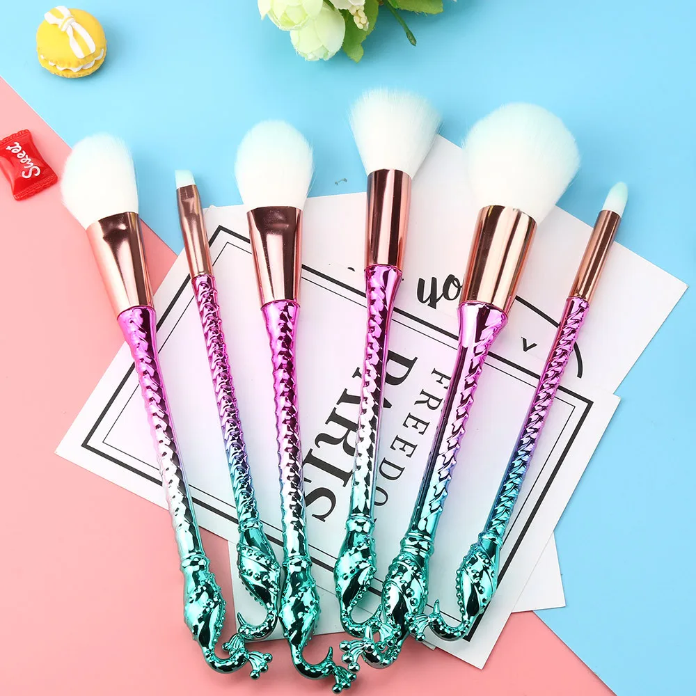 6 шт. набор кистей для макияжа Профессиональные Тени лица подводка глаз основа