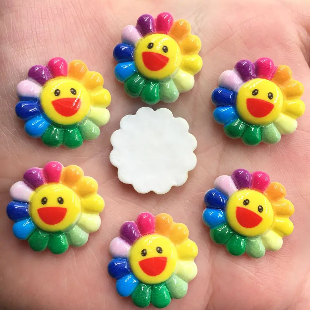 20 шт. мм милые смайлики Подсолнухи плоские для альбома поделки украшения