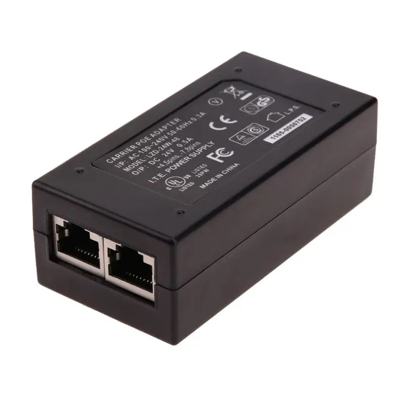 Блок питания DC адаптер 24V 0.5A 24W настольный POE инжектор Ethernet видеонаблюдения CCTV|cctv