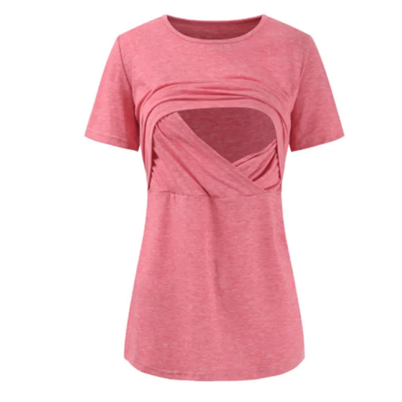 Беременная женщина медсестра рубашка с коротким рукавом комфорт круглый вырез