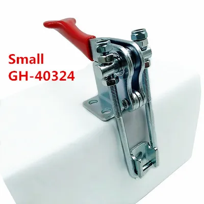 Small GH-40324 1 шт. оцинкованный ручной инструмент защелки типа фиксированного штифта Регулируемый Засов застежка, вертикальный быстрый зажим тумблер защелка, защелки Засов прицепа - Цвет: Small GH-40324