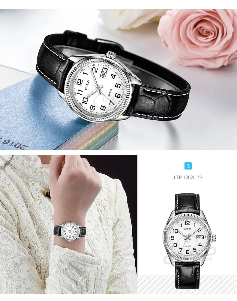Новые часы CASIO для женщин, женские кварцевые часы, женские наручные часы, Relogio Feminino Montre relogio Mujer, светящаяся указка LTP-1302D