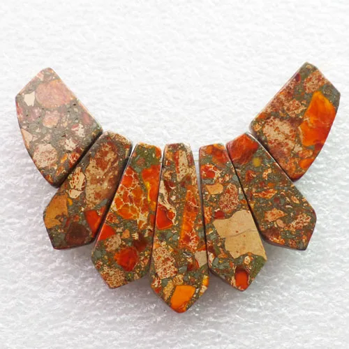 Бесплатная доставка 7 шт красивый оранжевый морской осадочный Jaspers &amp Пирит Кулон