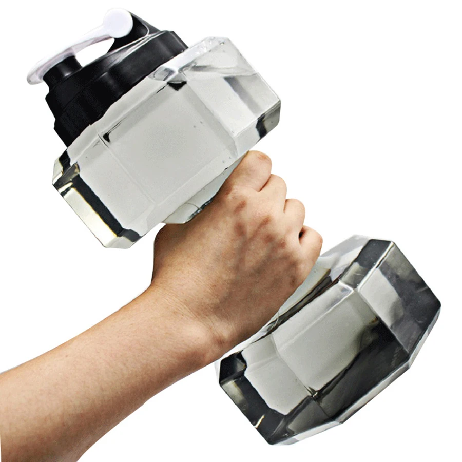 2.2L водная гантель чайник большой пластиковой емкости Спортивная Бутылка