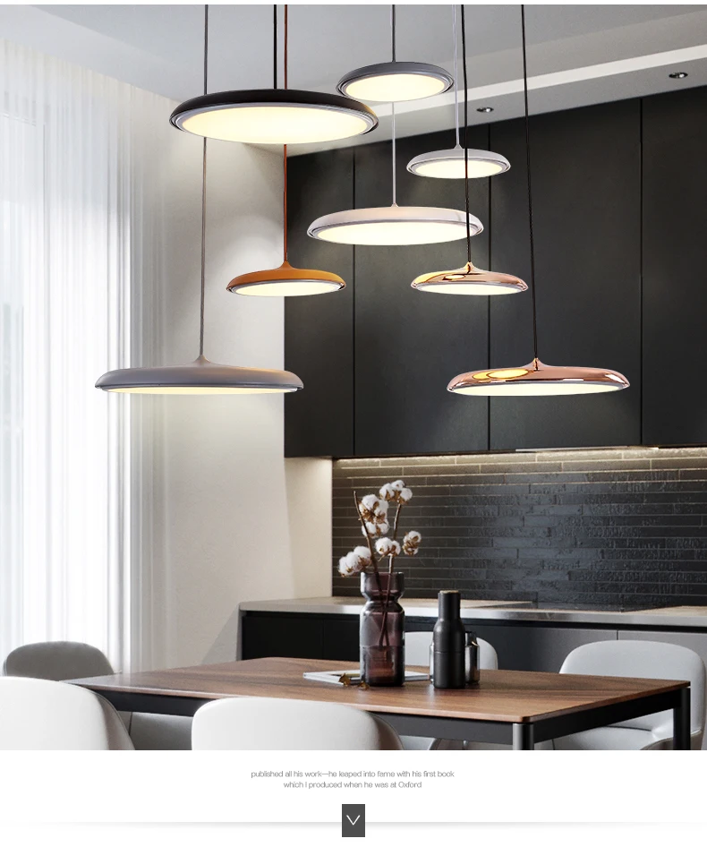 Современные светодиодные подвесные светильники 8 цветов художественное