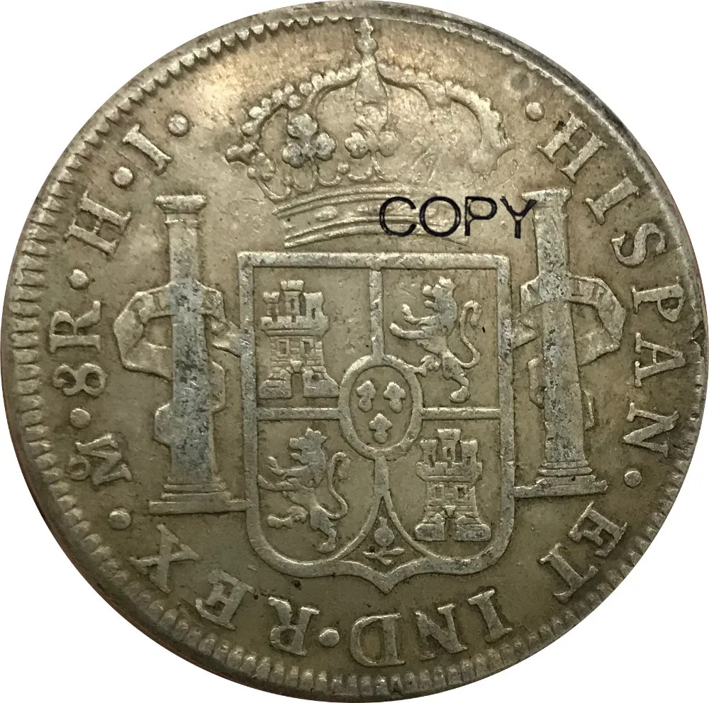Mexico SPANISH COLONY Ferdinand VII 8 Reales 1810 Mo HJ 89% Silver High Quality Copy Coins