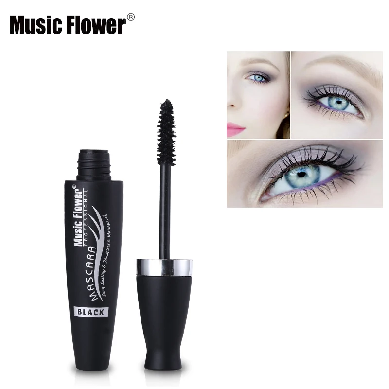 Натуральная Music Flower 5 цветов, тушь для ресниц и бровей Водонепроницаемый защита от пота дополнительные ресницы, Длительное Действие, Удлиняющая Тушь для ресниц синий макияж