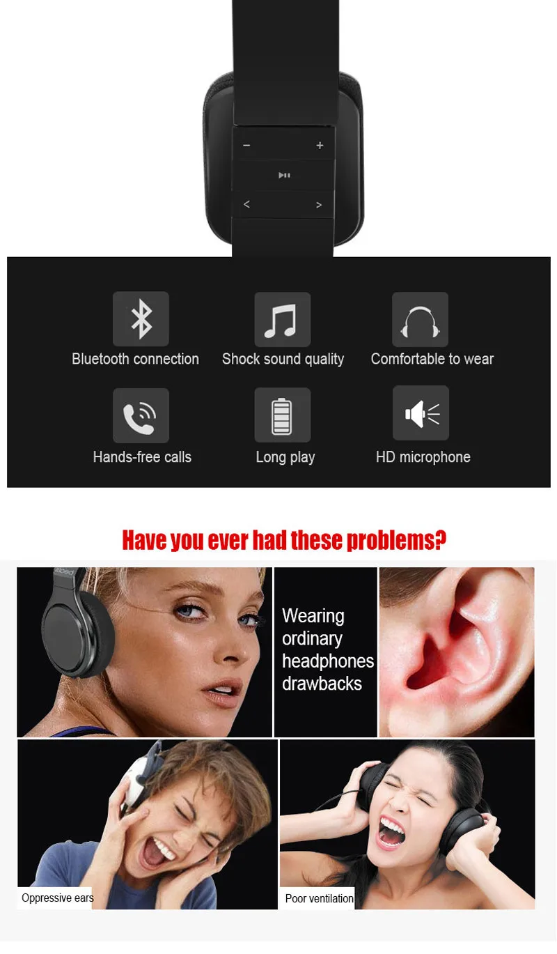 JQAIQ, беспроводные наушники, Bluetooth 4,1, стерео гарнитура, для занятий спортом, бега, гарнитура с микрофоном для Iphone, Xiaomi, Ipad, ПК, телефона на Android