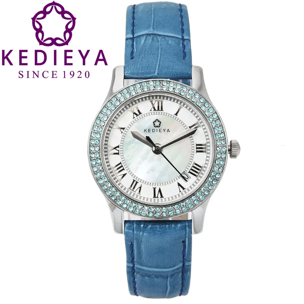 KEDIEYA Женская Люксовые Бренды Циркон Бриллиант Жемчуг Циферблат