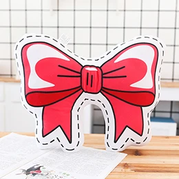 Bowknot Разные Плюшевые Декоративные подушки животные Единорог фрукты клубники ледяное облако дождь Молоко Бутылка девушка шляпа мультфильм Пледы Подушки - Цвет: Bowknot