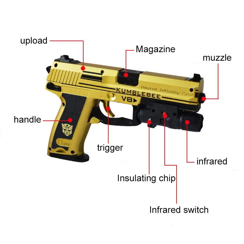 Пустынный Орел инфракрасный пистолет orbeez игрушка CS винтовка Военная водная пуля