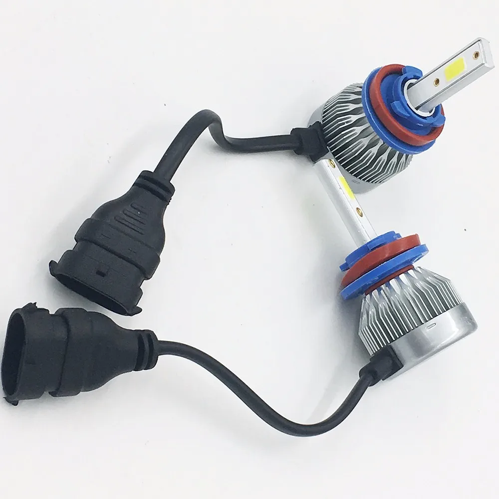 2X с бесплатной доставкой по низшей цене, C1-F6 H11 72 W фары для 7600LM авто лампы комплект, светодиодный потолочный светильник, белый цвет