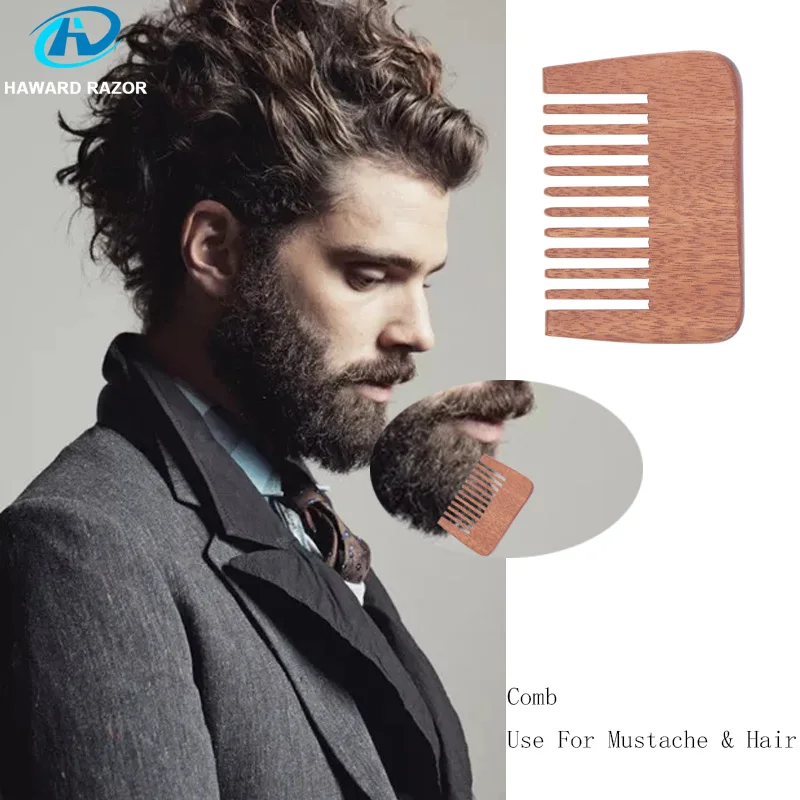 Hauard Razor маленький деревянный гребень используется для расчесывания волос или