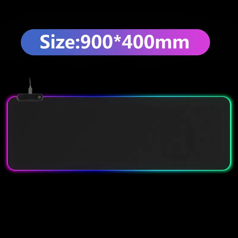 RGB коврик для мыши игровой коврик для мыши большой геймер большой супер размер XXL игровой коврик для клавиатуры Mause светодиодный коврик из натурального каучука для геймера - Цвет: 900x400mm