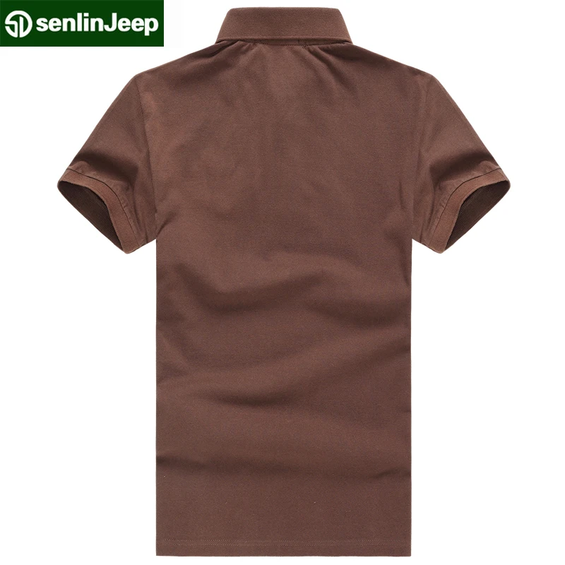 Senlin Jeep Brand New Men's Fashion Solid Polo Shirts Men Washed 100% Cotton Casual Tops Tee Shirt Male Camisa Masculina 8896 | Мужская