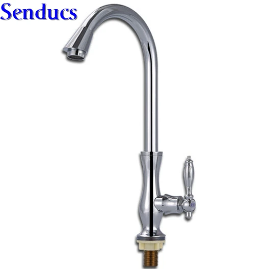 Смеситель для кухни Senducs кухонный кран из сплава цинка с одной холодной раковиной