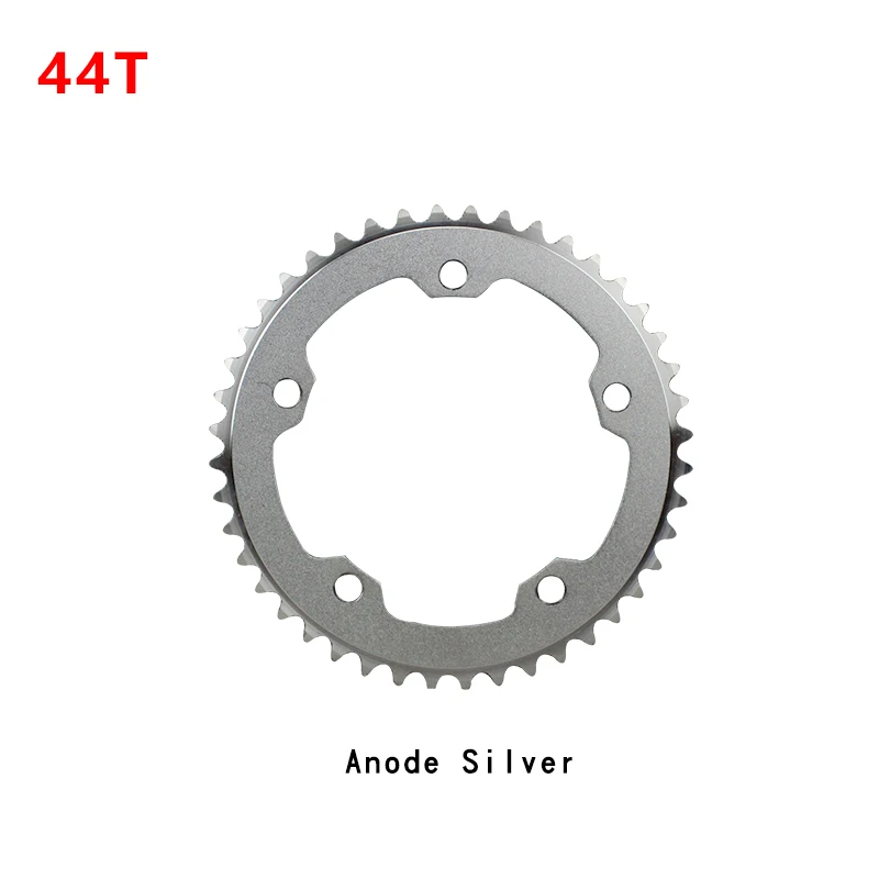 44T silver Dead flying велосипед 39T 44T 46T 48T 53T MTB велосипедный кривошипный шатун дисковая цепь колеса зубной срез запчасти - Цвет: 44T silver