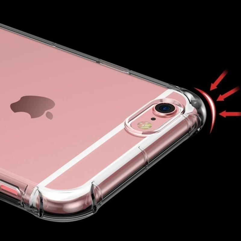 Четырехугловая подушка безопасности противоударный чехол для iPhone X XS 10 8 7 6 6S Plus
