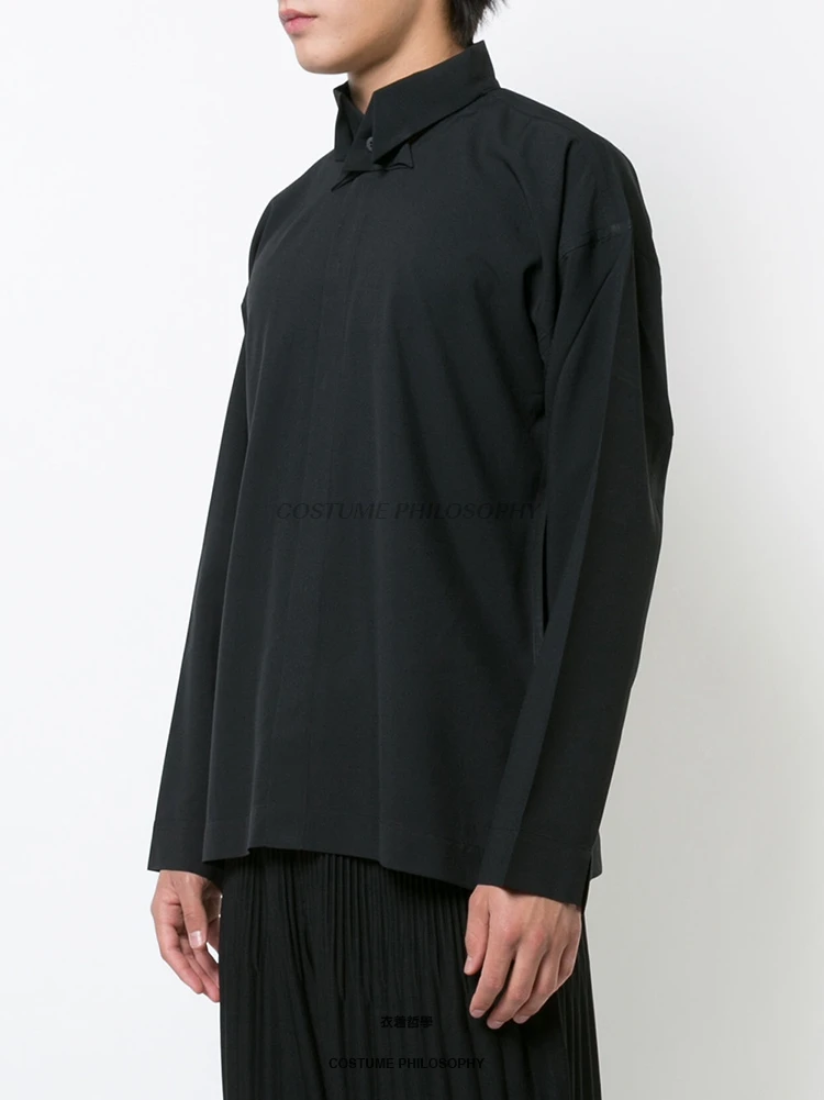 M 6XL! Высококачественная брендовая мужская одежда 2018 новая рубашка Yamamoto с длинным