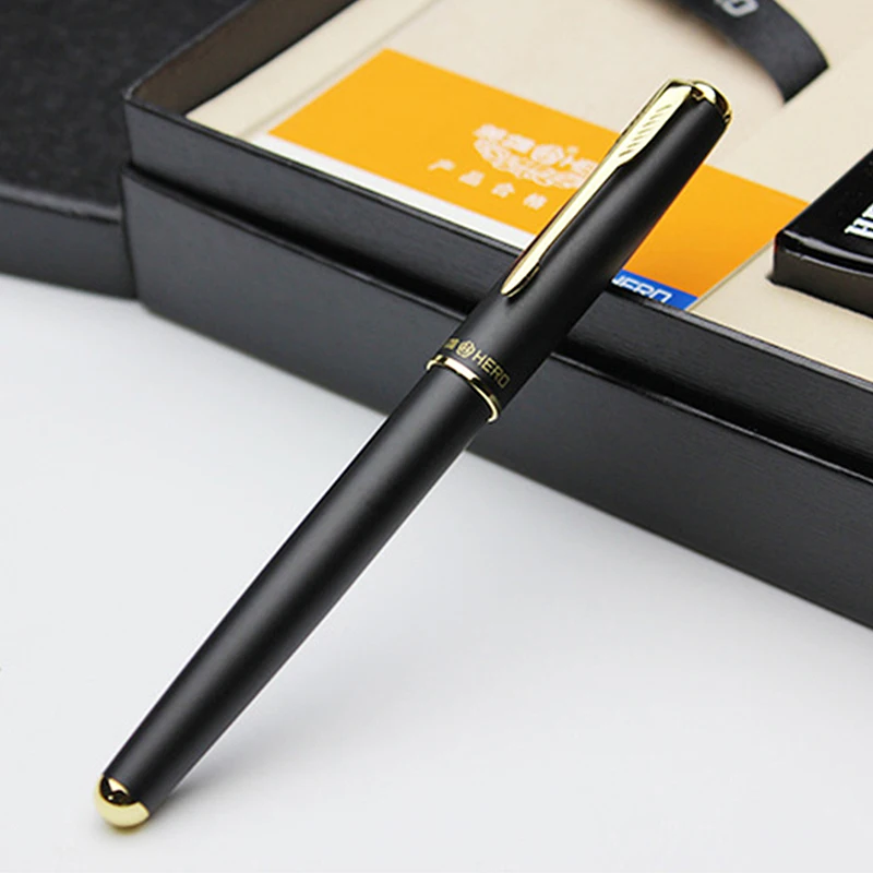 F 0.5mm metal Fountain pen High Classic Iraurita nib calligraphy ink Golden Clip luxury black vintage Caneta Office school 1G807 |
