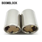 2 шт., автомобильный глушитель выхлопной трубы из нержавеющей стали для Audi A3 A5 Q5 Q7 Q3 A1 S line для Audi A4 B8 A6 C6