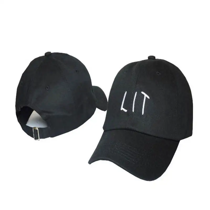 Новинка, бейсбольная Кепка с вышивкой, хип-хоп, Snapback, колпачок, девочка-мальчик, кривая Кепка, уличная шляпа от солнца - Цвет: Черный