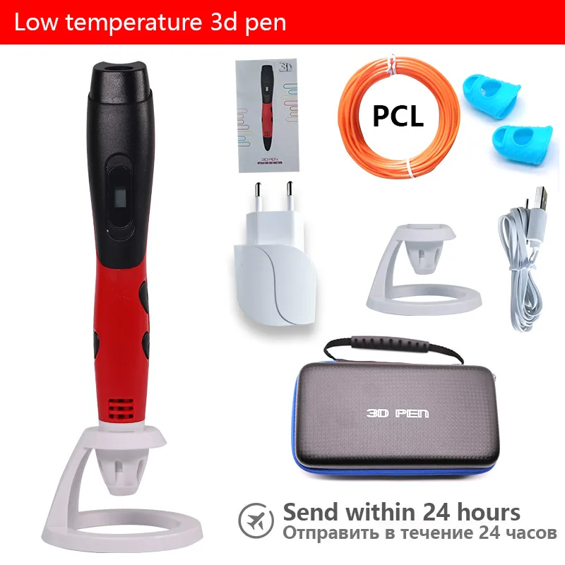 3. only Red pen Низкотемпературная 3D Ручка, 3D Ручка для принтера с 1,75 мм pcl нитью, 3D волшебная ручка, USB Chager, Детские Лучшие Обучающие инструменты, 3D Doodler - Цвет: 3. only Red pen