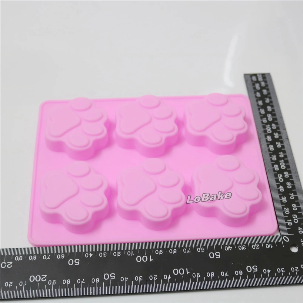 6 cavities Bear Claw design high quality silicone mold fondant mould cake candy biscuit ice soap | Дом и сад