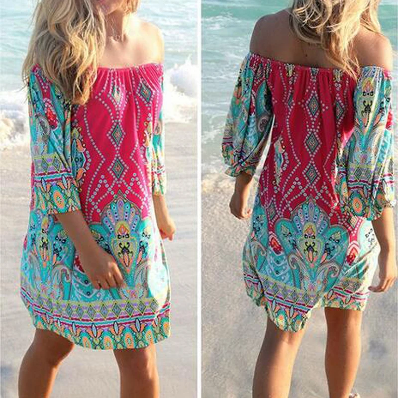 HEE GRAND женское богемное пляжное Повседневное платье 2018 Европейское сексуальное