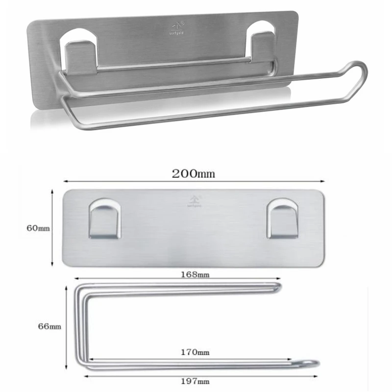 Настенный кухонный бумажный держатель Вешалка рулон ткани вешалка для полотенец