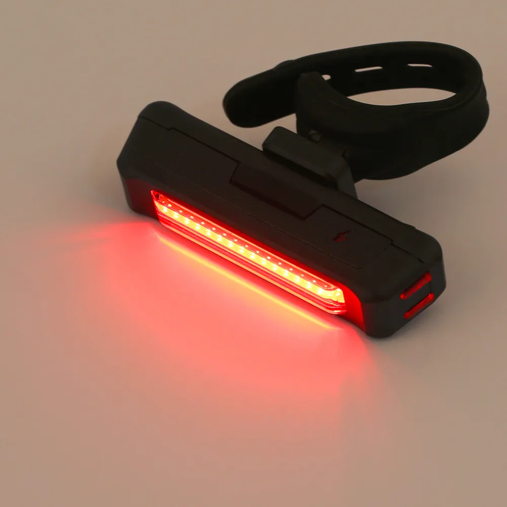 USB Перезаряжаемый велосипедный светильник, задний безопасный велосипедный задний светильник, красный 100лм встроенный 3,7 в 500 мАч литиевая батарея 2261